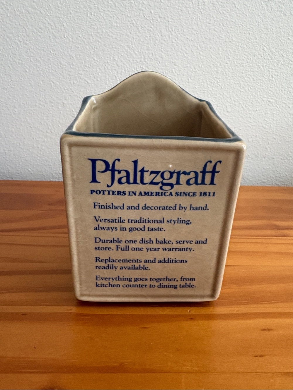 Vintage Pfaltzgraff Yorktowne Stoneware Advertising Brochure Recipe Card Holder